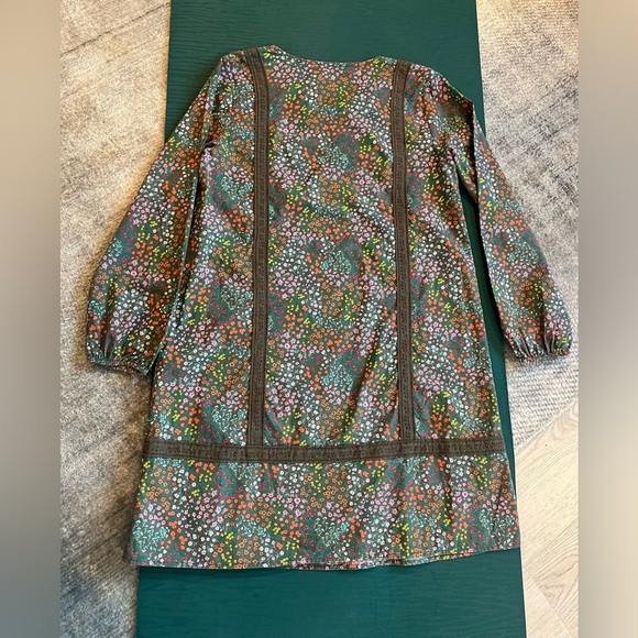 Lands’ End Women's Cotton Poplin Split Neck Dress Size Small Summer Cotton - Picture 2 of 10